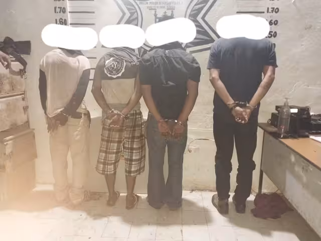 Los 4 hombres fueron detenidos por la Policía de Muna
