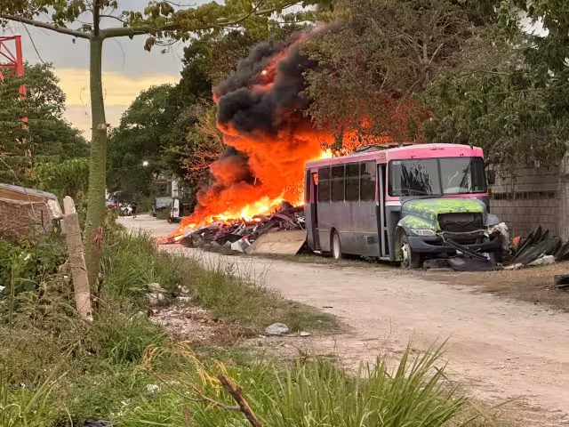 Las intensas llamas provocaron una columna de humo que alertó a los habitantes.
