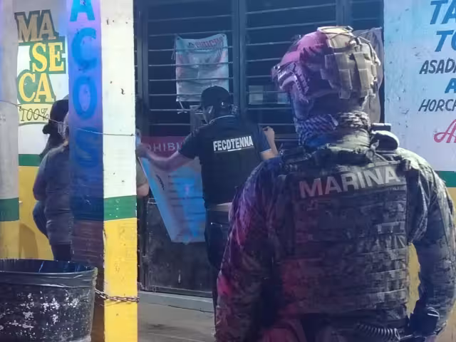 Elementos de la Secretaría de Marina participaron en el operativo.