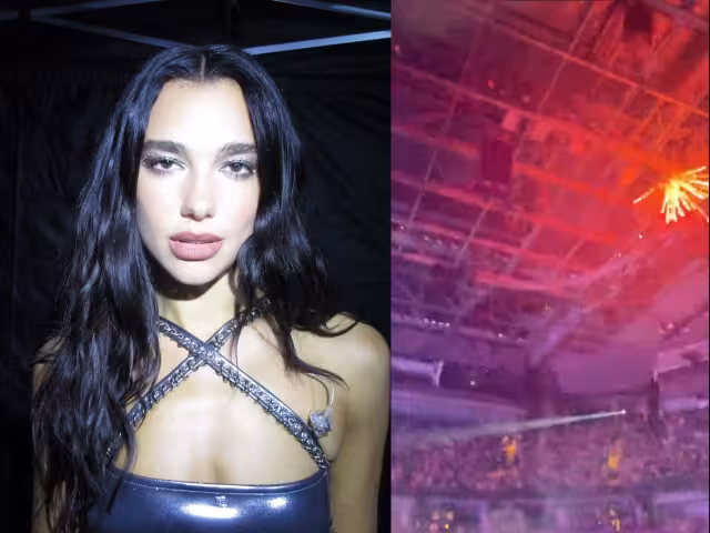 Dua Lipa informó que los fuegos artificiales no eran parte de su show, para luego trascender que fueron fanáticos quienes los llevaron a su conciento en Canadá