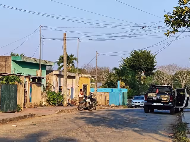 Elementos de la SSP acordonaron la casa en Tizimín