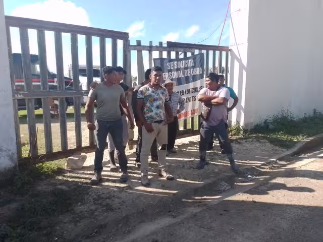 Los trabajadores tenían ocho meses laborando para la empresa constructora