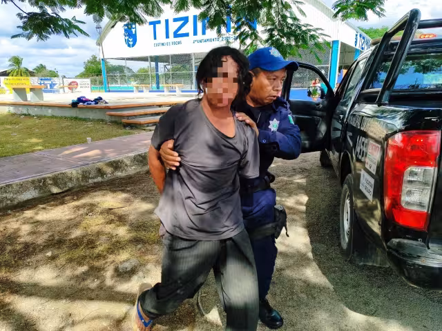 El hombre fue detenido y trasladado a la cárcel municipal de Tizimín