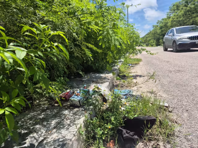 Camino entre basura y maleza: vecinos exigen acción inmediata
