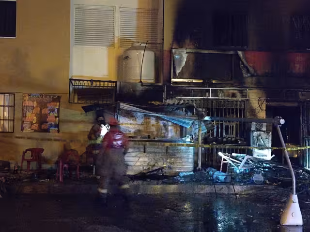 Así terminó la taquería después del incendio