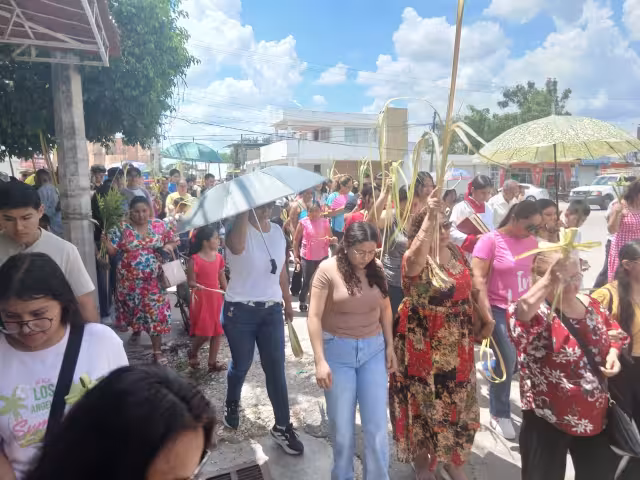 Iglesia Inmaculado Corazón de María bendice ramos