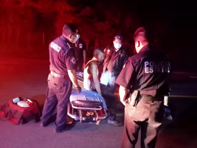 El hombre fue trasladado al hospital de Tizimín