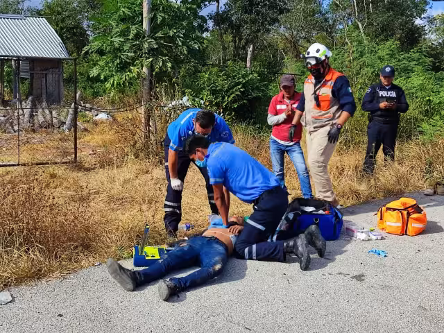 El hombre no murió al instante, pero lamentablemente no aguanto a que llegará la ambulancia