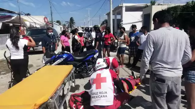 La mujer por un momento perdió el conocimiento tras el impacto