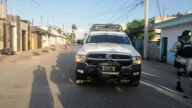 Vehículo de la Guardia Nacional involucrado en el percance
