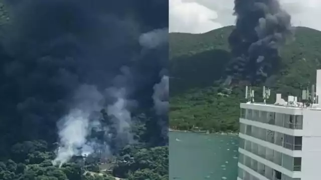 La columna de fuego fue vista en diversas zonas cercanas a la explosión en Acapulco, mientras se sofocaba el fuego