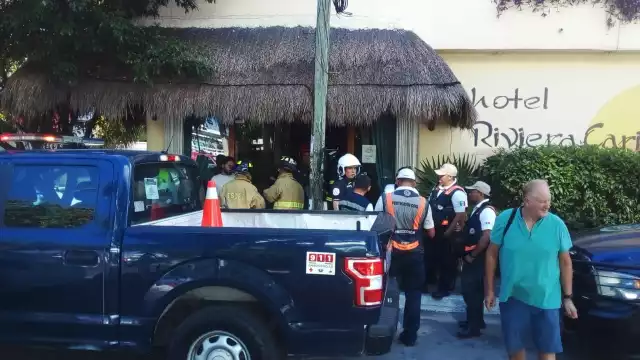 El empleado resultó con quemaduras, pero no fue trasladado al hospital