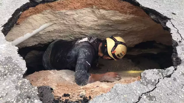 Recomendaron mantener vigilada el área para evitar accidentes y realizar estudios de mecánica de suelos en la zona