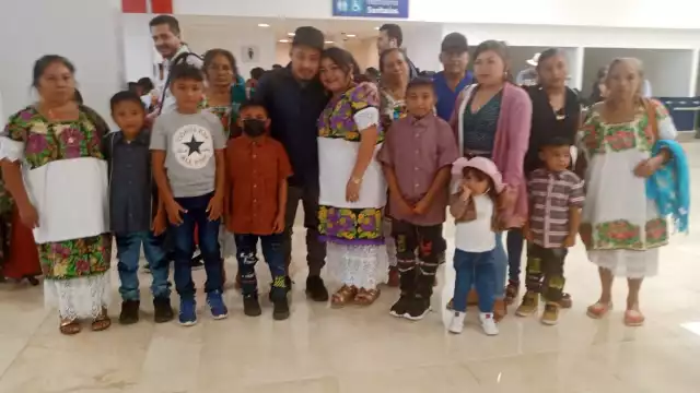 Chi May manifestó que se siente dichoso de llegar y ver a su esposa, Julia Xool, y a sus hijos, a los que dejó hace 17 años