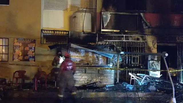 Así terminó la taquería después del incendio