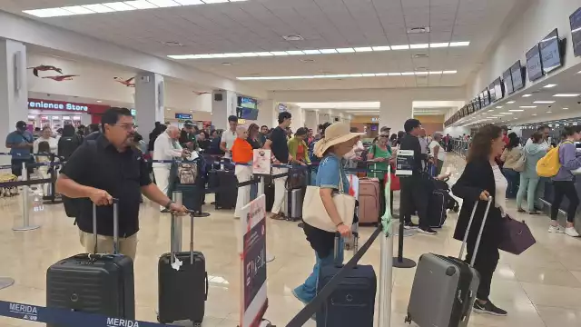 Cuatro vuelos adelantados y uno retrasado marcaron el inicio de la jornada en el Aeropuerto Internacional de Mérida
