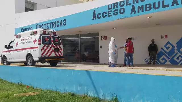 EL preso fue trasladado al Hospital General de Playa del Carmen. Foto: Por Redacción