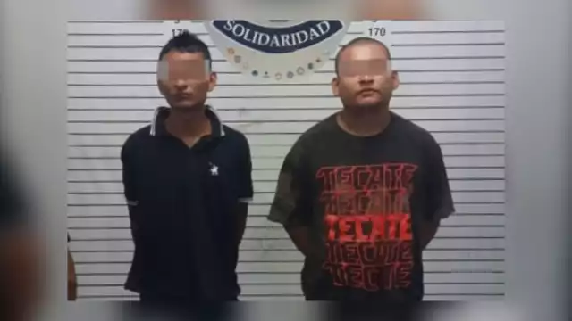Los dos hombres detenidos en el fraccionamiento Villas del Sol de Playa del Carmen fueron llevados a la FGE Quintana Roo