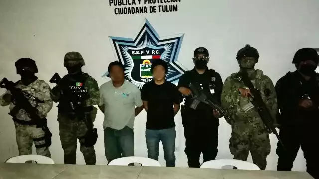 Los detenidos fueron puestos a disposición de la Fiscalía General de Quintana Roo en Tulum para definir su situación legal