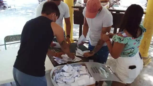A través de Facebook, una de las personas que participó en el conteo de votos aseguró que el resultado fue el siguiente: 7 a favor, 4 nulos y mil 101 en contra