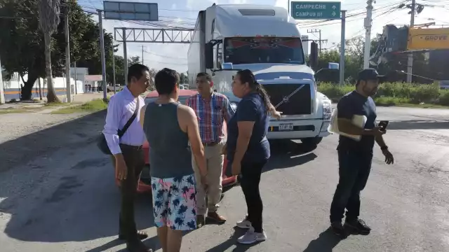 El accidente solamente dejó daños materiales