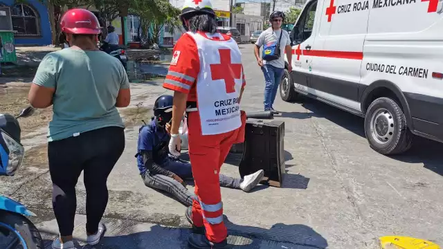 Ambos motociclistas fueron atendidos por la Cruz Roja