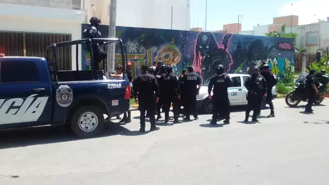 Policías en Playa del Carmen acudieron al sitio para verificar el reporte que entro al 911 sobre diversos disparos