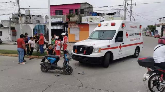 El motociclista presentó heridas y golpes en el cuerpo