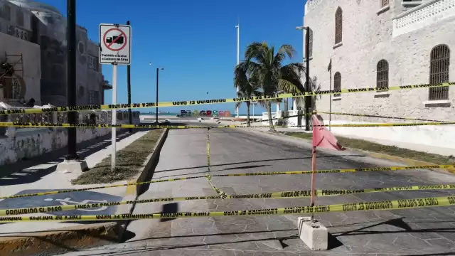 La zona está vigilada por elementos policiacos