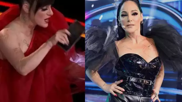 Lolita Cortés tomó su celular, se quitó el micrófono y salió del estudio de La Academia 20 Años tras darse la lista de finalistas