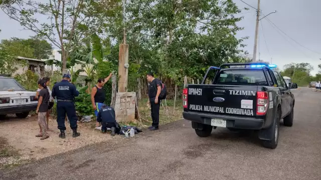 La Policía Municipal de Tizimín trasladó al hombre herido a un centro médico