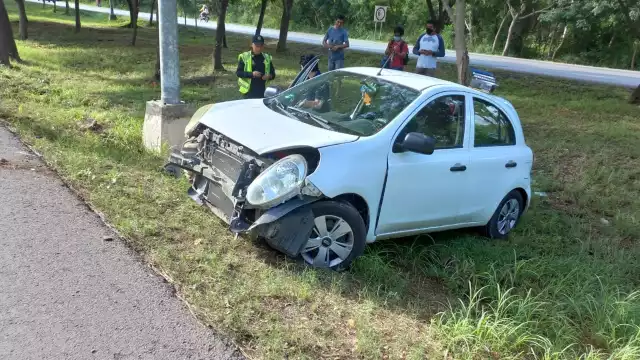 Una mancha de aceita sobre la cinta asfáltica causó el accidente