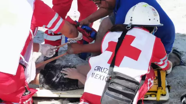 El menor fue auxiliado por la Cruz Roja y su familia