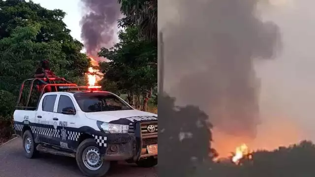 Protección Civil de Veracruz evacuó a las personas de zonas aledañas al sitio de la explosión del ducto de Pemex en Chacaltianguis