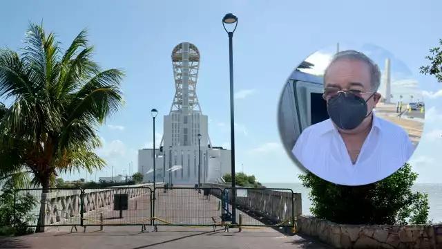 La megaescutura de Chetumal ha recibido diversos mantenimientos en el mandato de Carlos Joaquín, y que no ha podido ser usado más que para proyecciones