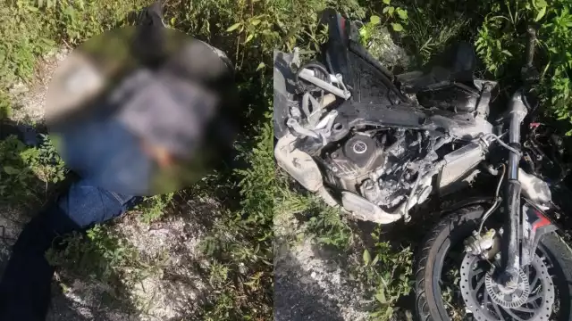 El cuerpo del joven motociclista fue llevado al Servicio Médico Forense en Cancún
