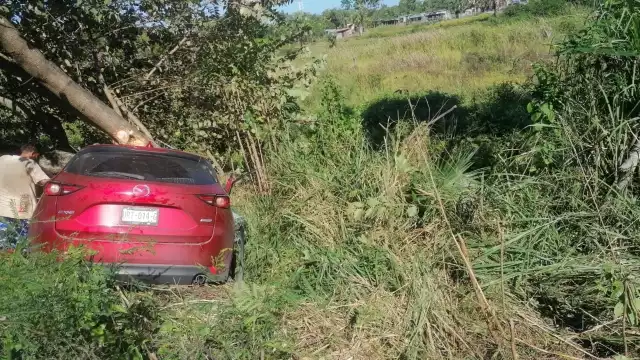 El conductor de la unidad tipo hatchback se salió de la ruta y se estrelló contra un árbol