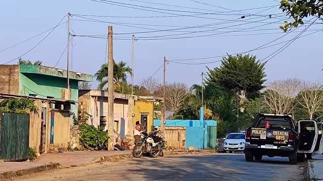 Elementos de la SSP acordonaron la casa en Tizimín