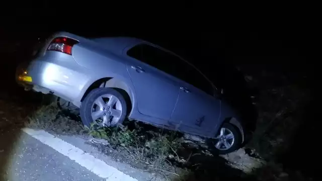 El auto terminó al fondo del camino