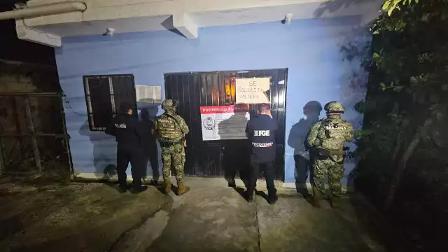 Elementos de la Marina, FGE y Policía Estatal participaron en el operativo.