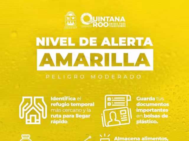Alerta Amarilla se activa para el norte de Quintana Roo por “Milton"