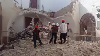 Alertan  por estafadores tras el derrumbe de la parroquia de Calkiní en Campeche