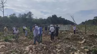 Los ejidatarios le invocaron a los dioses Mayas para que el Tren Maya no pase en predios ejidales