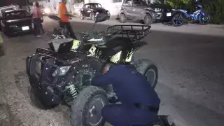 La cuatrimoto fue hallada calles adelante