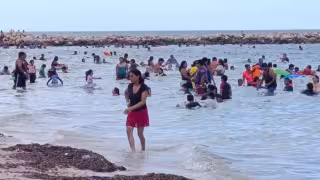 Sol, arena y  ambiente familiar marca cierre de Semana Santa en Lerma