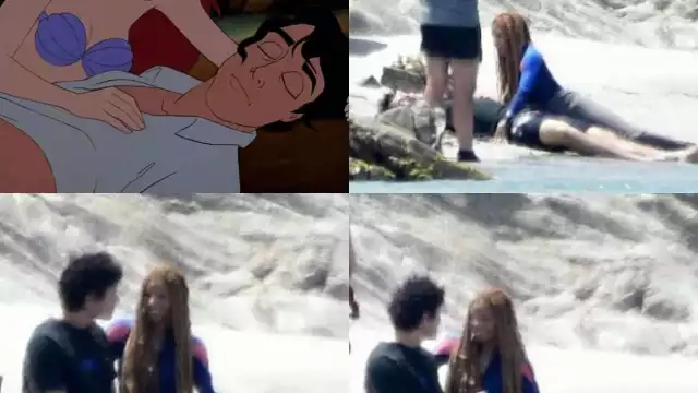 Halle Bailey caracterizada como Ariel