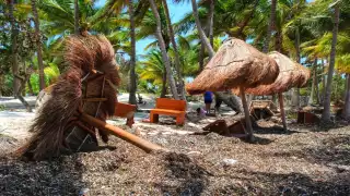 Playa Coral fue uno de los arenas que más afectaciones tuvo por el paso del Huracán Grace