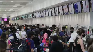 Pese a los vuelos demorados, la actividad en el aeropuerto de Cancún se mantiene con normalidad