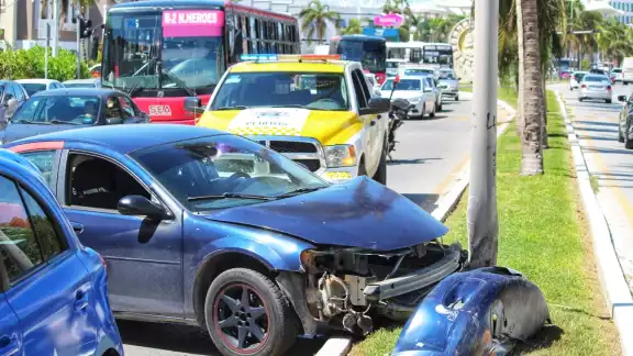 Debido al choque se generó trafico lento en dicha zona