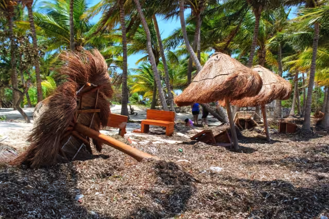 Playa Coral fue uno de los arenas que más afectaciones tuvo por el paso del Huracán Grace